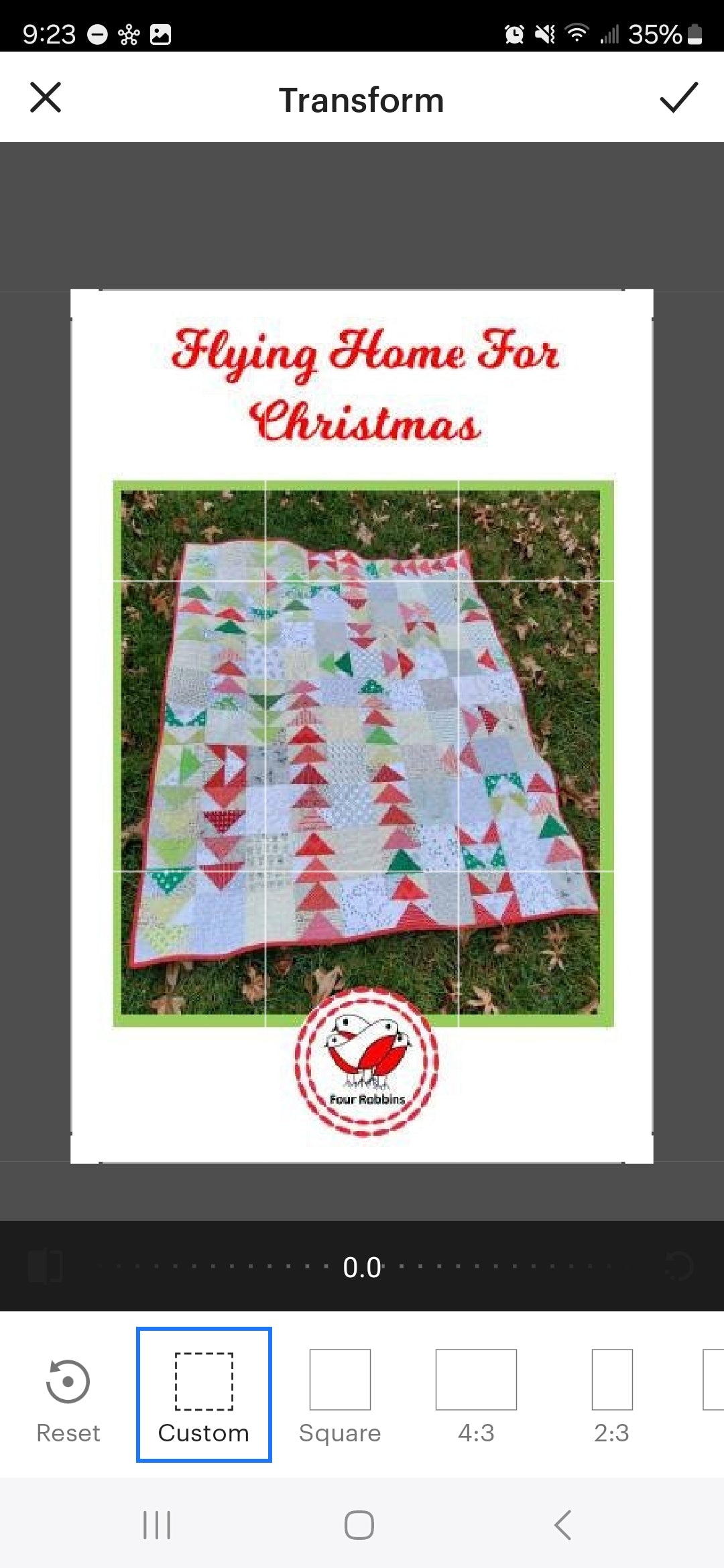 Flying Home for Christmas Quilt Downloadable PDF Pattern by Four Robbins Designs