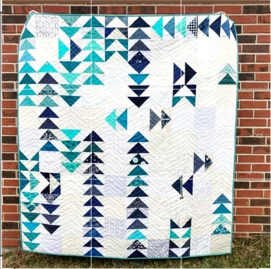 Flying Home Quilt Downloadable PDF Pattern by Four Robbins Designs