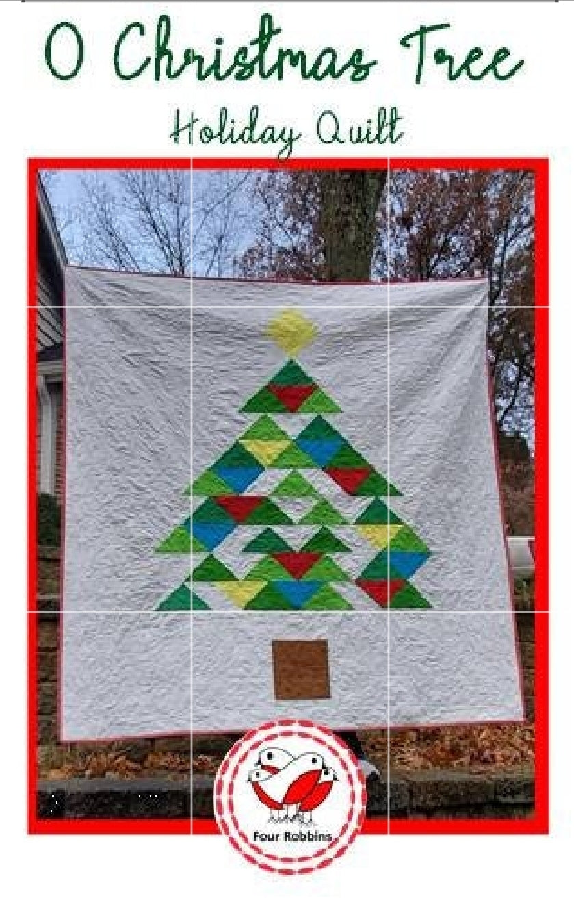 O Christmas Tree Quilt Downloadable PDF Pattern by Four Robbins Designs