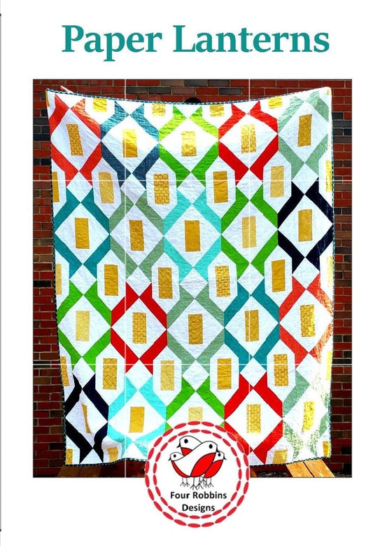 Paper Lanterns Quilt PDF Pattern by Four Robbins Designs - Immediate Download