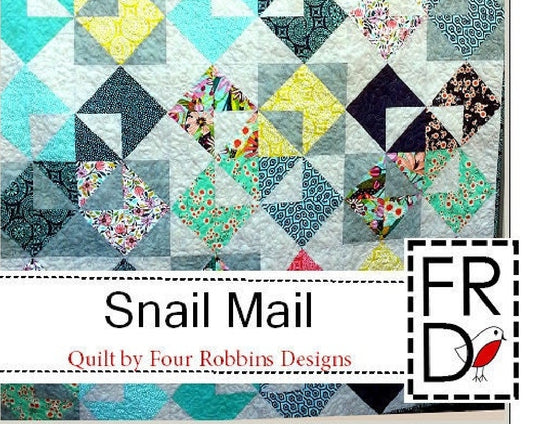 Snail Mail Quilt Pattern PDF by Four Robbins Designs - Immediate Download