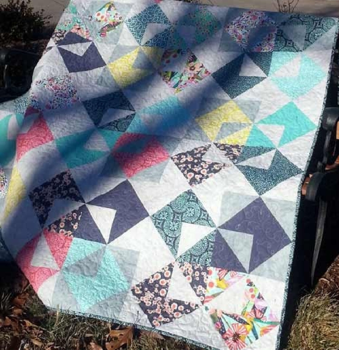 Snail Mail Quilt Pattern PDF by Four Robbins Designs - Immediate Download