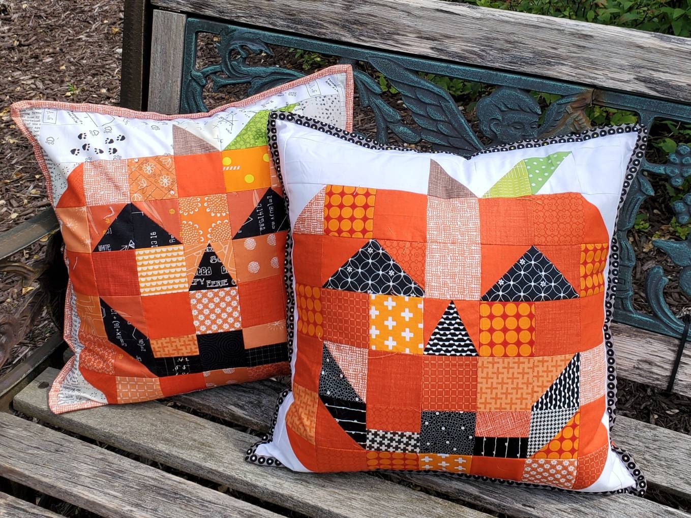 Jack-O-Lantern Pillow Cover PDF Pattern